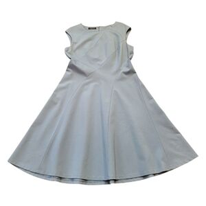 Lafayette 148 New York Light Blue Sleeveless Fit and Flare Dress-Size 12/L